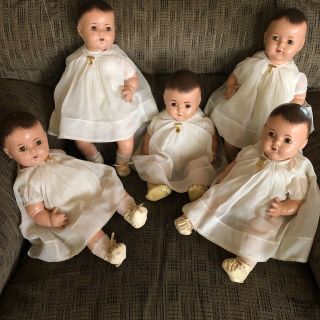 Alexander Rare 17 " Dionne Quintuplets Set All Baby Dolls Perfect Gift