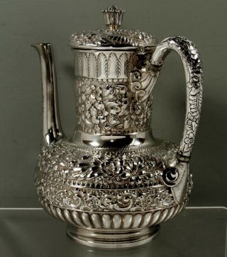 Tiffany Sterling Silver Coffee Pot 1889 Moorish Design 2