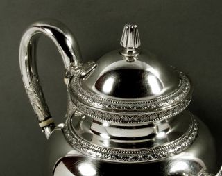 Tiffany Sterling Silver Coffee Pot c1860 Coat of Arms 5