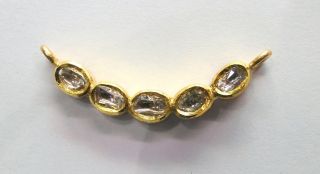 Vintage Antique Solid 20k Gold Jewelry Diamond Polki Necklace Pendant