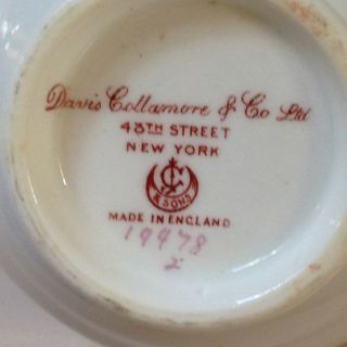 Vintage Davis Collamore Bone China England Tea Cup and Saucer 7