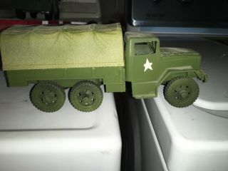 Vintage 1960s Timmee Processed Plastic Army Playset 2 1/2 Ton Truck