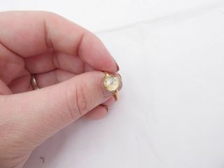 Fine 1.  3/4ct Old Mine Rose Cut Diamond Solitaire 15ct Gold Ring