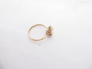 Fine 1.  3/4ct old mine rose cut diamond solitaire 15ct gold ring 2
