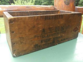 Vintage Kelly Axe True Temper Wood Box