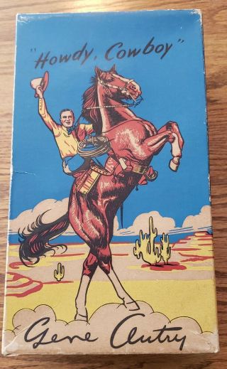 Gene Autry “ Howdy Cowboy” Vintage Cowboy Footwear Shoe Boot Box