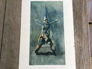 Help The Children Of France 1918 Org Poster Antique Wwi Propaganda Alfred Klots