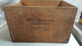 Antique Dupont Explosives Wooden Box Crate
