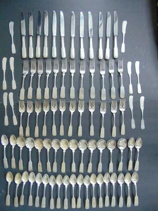 Antique Gorham Old English Sterling Silver Flateware Set - Service For 12