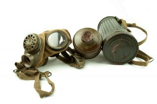 WWII Gasmask M38 Late War 1944 / 1945 Gas Mask Can German Wehrmacht WW2 4