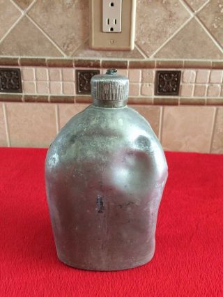 Ww1 Us Army Usmc Aef M1910 Aluminum Canteen Dated 1918