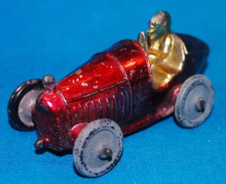 1930s Vintage Kansas City Toy / Chas.  Wood Toy Slush Cast Boat Tail Race Car