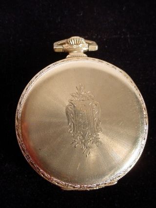 Antique OMEGA Open Face 15 Jewel Pocket Watch Gold Filled PARTS 4
