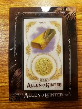2017 Topps Allen And Ginter Framed Mini Gems And Ancient Fossil Relic Gafg Gold