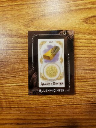 2017 Topps Allen and Ginter Framed Mini Gems and Ancient Fossil Relic GAFG Gold 2