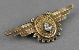 Wwii Usn Navy Pilots In Flight Surgeon Doctor Dress Wings Sterling 10k Gold Fill