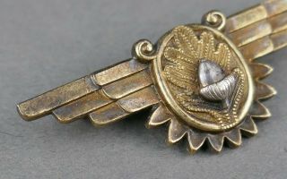 WWII USN Navy Pilots In Flight Surgeon Doctor Dress Wings Sterling 10k Gold Fill 3