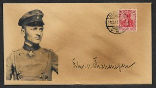 The Red Baron Collector Envelope W Period Stamp 100 Years Old Op1138