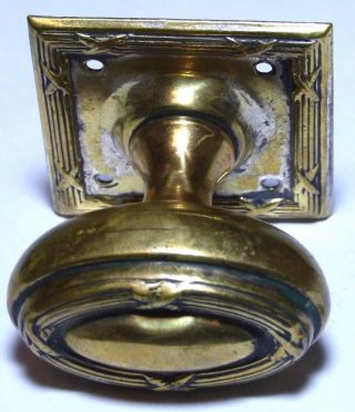 Splendid Antique Arts&crafts/nouveau/regency Revival Brass Door Handle Knob