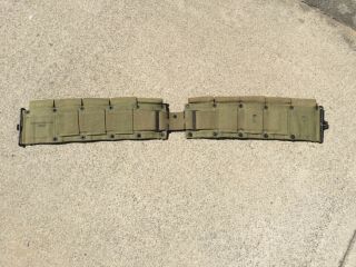 1942 WW2 US Army/USMC Marine Corps Khaki Canvas Ammo Belt UNISSUED 6