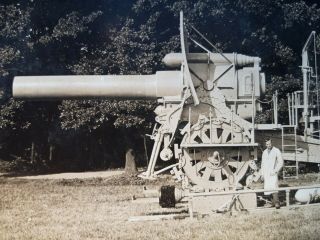 WWI Germany heavy artillery FAKE WOODEN Big Bertha howitzer gun photo postcard 2