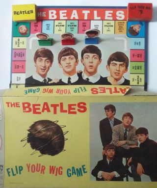 The Beatles Flip Your Wig 1964 Milton Bradley Vintage Board Game