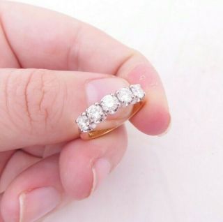 18ct Gold 1ct Diamond Ring,  5 Stone 18k 750