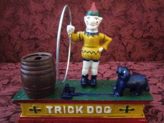 8rw8 Trick Dog Cast - Iron Mechanical Bank With Box