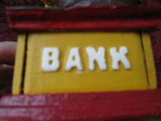 8rw8 TRICK DOG CAST - IRON MECHANICAL BANK WITH BOX 6