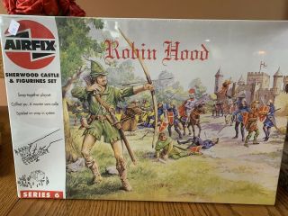 Vintage Airfix Robin Hood Sherwood Castle And Figurines Set Box 6