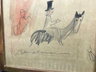 Antique Derby Race Horse Welcome Home Equestrian Dressage Art Drawing 3