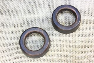 2 Lightning Rod Ball End Caps Replacement 1 3/8 " Medium Tarnished Dark Copper