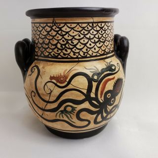 Octopus Mycenaean Ancient Greek Rare Art Pottery Vase Amphora Or Hydria