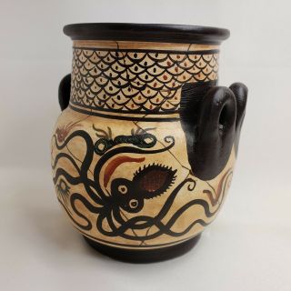 Octopus Mycenaean Ancient Greek Rare Art Pottery Vase Amphora or Hydria 2