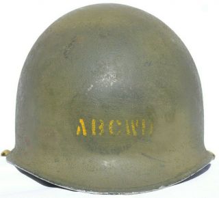 Us Wwii M1 Helmet Painted U.  S.  Army Ww2 No Liner