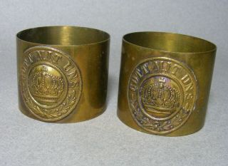 WWI Era Gott Mit Uns Napkin Rings - Trench Art? 5