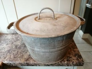 Vintage Galvanised Boiler / Bucket.  2.  5 Gallon.
