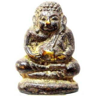 Antique Thai Buddha Amulet Old Statue Phra Sangkajai Ayutthaya Gorgeous 19th C
