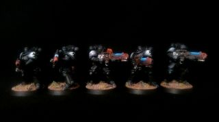 Ready To Ship Pro - Painted Primaris Black Templars Hb Squad W/ Ancient 11 Models