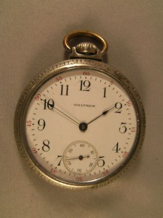 Vintage Waltham Base Metal Case Pocket Watch
