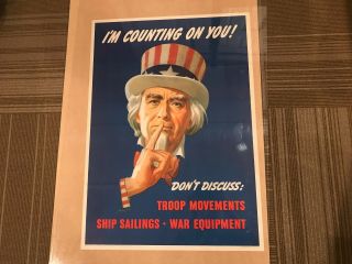 Wwii Poster 1943 Uncle Sam I 