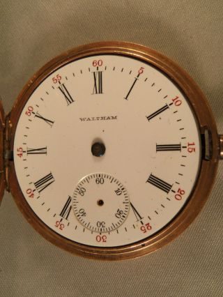 Vintage Waltham 15j Pocket Watch Needs Service