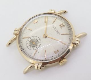 . Vintage Ulysse Nardin Chronometer 14ct Gold Slim Mens Wrist Watch 2