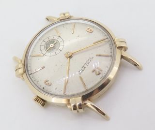 . Vintage Ulysse Nardin Chronometer 14ct Gold Slim Mens Wrist Watch 3