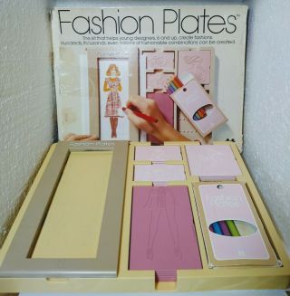 Vintage 1978 Tomy Fashion Rubbing Plates 2508 Clothing Designer