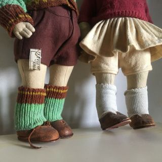 Lenci doll 300 serie school boy and school girl couple to MUSEUM 5