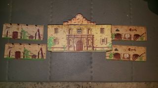 Vintage Marx Alamo Chapel Walt Disney Tin Building Playset & 4 Gates