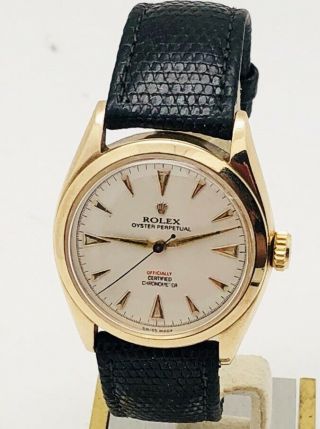 Vintage Rolex 14k Gold Oyster Perpetual Automatic Watch Ref.  6084 C.  