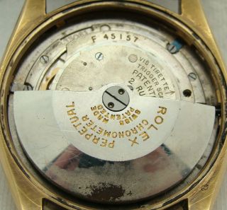 VINTAGE ROLEX 14K GOLD OYSTER PERPETUAL AUTOMATIC WATCH Ref.  6084 C.  ' 51 9