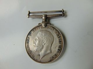 WWI BRITISH WAR SILVER MEDAL GEORGIVS V BRITT.  OMN REX ET IND IMP 1914 1918 capt 3